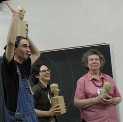 woodcarving students